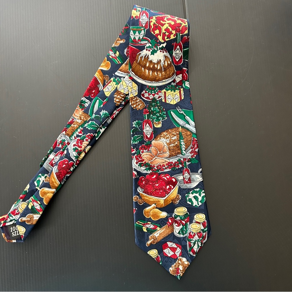 Tabasco‎ Holiday Feast Silk Tie
